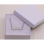 Collier prnom - plaqu or 18 carats, argent ou argent ros