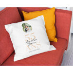 Coussin personnalis anniversaire de mariage - noces d'orchide