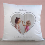 Coussin personnalis - coeur photo