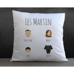 Coussin personnalis famille - family circus