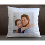 Coussin personnalis photo et texte