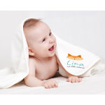 Couverture bb personnalise prnom - renard