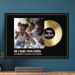 Disque d'or personnalis - photo