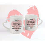Duo de mugs personnalisés couple - aujourd'hui je t'aime depuis Duo de mugs personnalisés couple - aujourd'hui je t'aime depuis