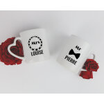 Duo de mugs personnaliss prnoms couple - mr & mrs