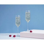 Fl�tes � champagne personnalis�es couple - aujourd'hui je t'aime depuis