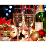 Fl�tes � champagne personnalis�es - joyeux no�l et bonne ann�e