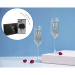 Fl�tes � champagne personnalis�es - pack coquin menottes