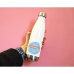 Gourde isotherme en inox personnalisable - l'ecole est finie