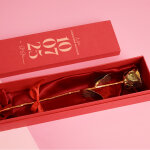 Grande rose en or dans son crin personnalisable - date marquante