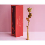 Grande rose en or dans son écrin personnalisable - message Grande rose en or dans son écrin personnalisable - message