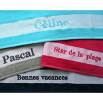 Grande serviette de bain brod�e