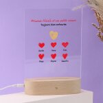 Lampe 3d personnalise - mamie et ses petits coeurs