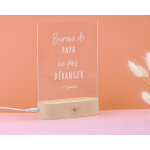 Lampe 3d personnalise - message