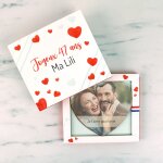 Maxi coeur chocolat personnalis - photo et message