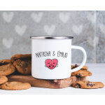 Mug maill personnalis prnoms couple - coeur