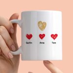 Mug personnalis� - maman et ses petits coeurs