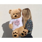 Ours en peluche géant personnalisable - aujourd'hui je t'aime depuis. . . jours Ours en peluche géant personnalisable - aujourd'hui je t'aime depuis. . . jours