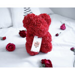 Ours en roses avec carte personnalise - aujourd'hui je t'aime depuis