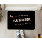 Paillasson personnalis - elctricienne