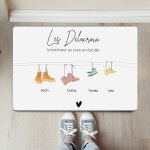 Paillasson personnalisé - famille chaussures Paillasson personnalisé - famille chaussures