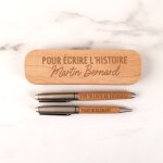 Parure de stylos personnaliss - message