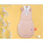 Peluche musicale brode personnalisable - daim corail