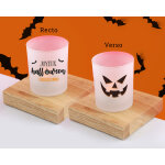 Photophore en verre personnalis - halloween