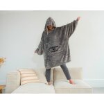 Plaid � capuche personnalis� - message