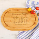 Planche  dcouper ovale personnalise - recette du bonheur