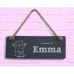 Plaque de porte enfant - teddy bear happy