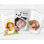 Protge carnet de sant personnalisable avec photo - panda, lapin ou lion