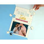 Puzzle personnalisable - tu vas tre tata