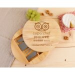 Set à fromage personnalisé en bois - super chef Set à fromage personnalisé en bois - super chef
