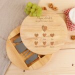 Set à fromage personnalisé - papi et ses petits coeurs Set à fromage personnalisé - papi et ses petits coeurs