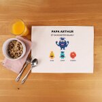 Set de table personnalis - famille monstres