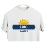 T - shirt blanc homme personnalis� pour un eric