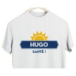 T - shirt blanc homme personnalis pour un hugo
