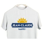 T - shirt blanc homme personnalis� pour un jean - claude