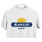 T - shirt blanc homme personnalis� pour un jean - luc