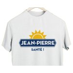 T - shirt blanc homme personnalis� pour un jean - pierre