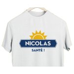 T - shirt blanc homme personnalisé pour un nicolas T - shirt blanc homme personnalisé pour un nicolas