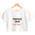 T - shirt blanc personnalis� pour une chlo�