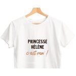 T - shirt blanc personnalis� pour une h�l�ne