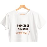 T - shirt blanc personnalis pour une suzanne