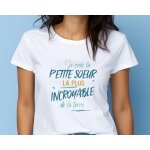 T - shirt femme personnalis : petite soeur la plus. . .
