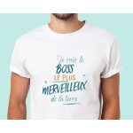 T - shirt homme personnalis : boss le plus. . .