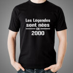 T - shirt noir personnalis - lgendes