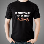 T - shirt noir personnalis - message
