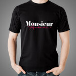 T - shirt noir personnalis - mr & mrs